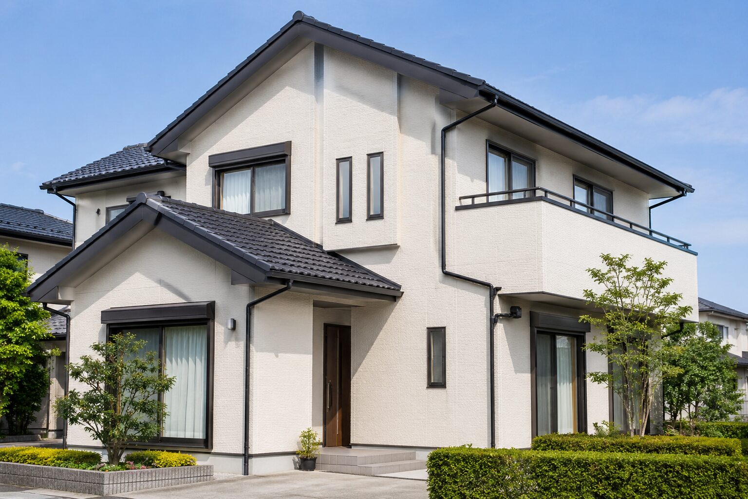 甲斐市でフッ素塗料による外壁塗装を検討する住宅のイメージ